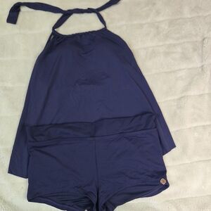 Navy Blue Tankini Set
